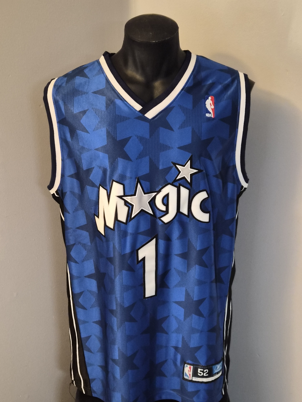 Orlando Magic Tracy McGrady #1 Reebok NBA Basketball Jersey Blue Size 52